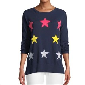 Lisa Todd Star and Navy Lightweight Sweater size Large